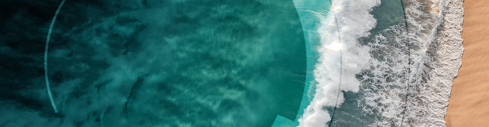 Top view of a beach